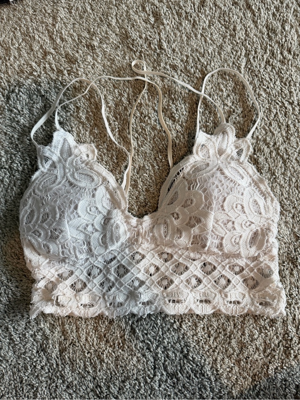 White lace bralette